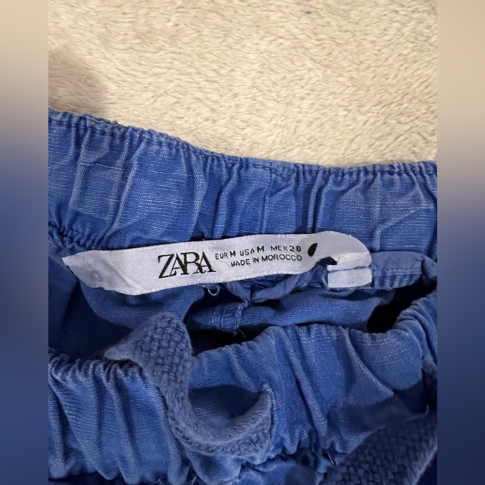 Zara blue linen pants - Picture 2 of 5